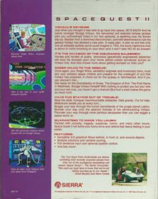 Space Quest II: Chapter II: Vohaul's Revenge - Box - Back Image