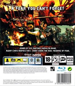 Resident Evil 5 - Box - Back Image