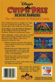 Chip 'n Dale Rescue Rangers: The Adventures in Nimnul's Castle - Box - Back Image