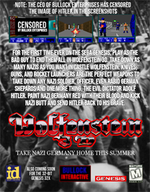 Wolfenstein 3D - Advertisement Flyer - Front Image