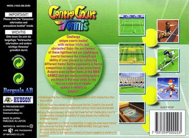 Centre Court Tennis - Box - Back Image