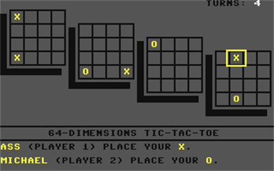 64-Dimensions Tic-Tac-Toe - Screenshot - Gameplay Image