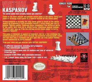Virtual Kasparov - Box - Back Image