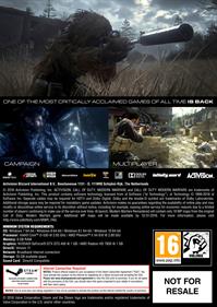 Call of Duty 4: Modern Warfare Remastered - Fanart - Box - Back