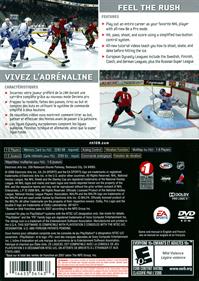 NHL 09 - Box - Back Image