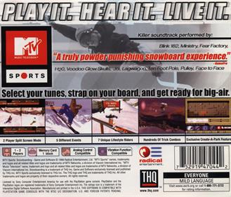 MTV Sports: Snowboarding - Box - Back Image