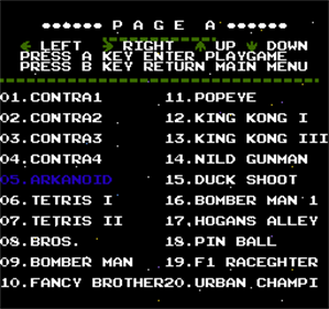 100-in-1 Contra Function 16 - Screenshot - Game Select Image