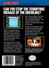 Gremlins 2: The New Batch - Box - Back Image