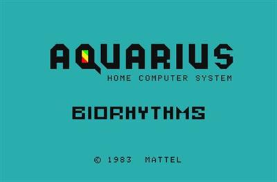 Biorhythms - Screenshot - Game Title Image