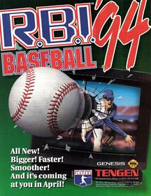 R.B.I. Baseball '94 - Advertisement Flyer - Front Image