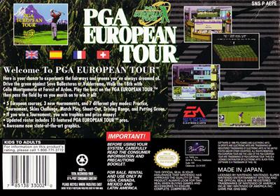 PGA European Tour - Box - Back Image