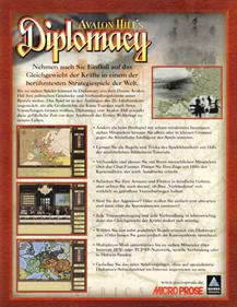 Avalon Hill's Diplomacy - Box - Back Image