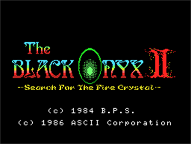 The Black Onyx II: Search for the Fire Crystal - Screenshot - Game Title Image