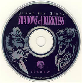 Quest for Glory: Shadows of Darkness - Disc Image