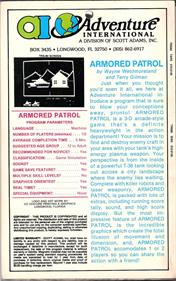 Armored Patrol - Box - Back Image