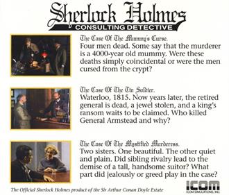 Sherlock Holmes: Consulting Detective Volume I - Box - Back Image