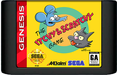 The Itchy & Scratchy Game - Fanart - Cart - Front