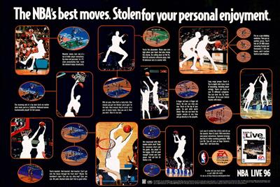 NBA Live 96 - Advertisement Flyer - Front Image