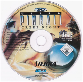 3-D Ultra Pinball: Creep Night - Disc Image