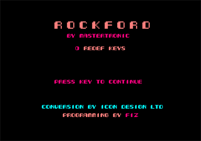Rockford: The Arcade Game - Screenshot - Game Select Image