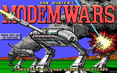 Modem Wars - Screenshot - Game Title Image