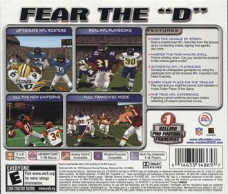 Madden NFL 2005 - Box - Back Image