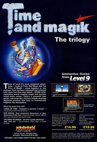 Time and Magik: The Trilogy - Advertisement Flyer - Front Image