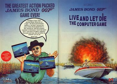Ian Fleming's James Bond 007 in Live and Let Die: The Computer Game - Advertisement Flyer - Front Image