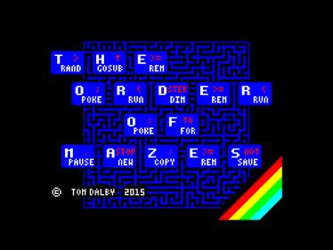 The Order of Mazes - Screenshot - Game Title Image