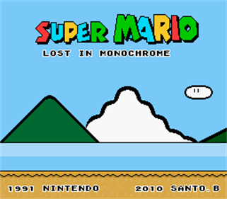 Super Mario World: Lost in Monochrome Land - Screenshot - Game Title Image