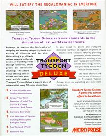 Transport Tycoon Deluxe - Box - Back Image