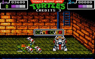 Teenage Mutant Hero Turtles: The Coin-Op! - Screenshot - Game Over Image