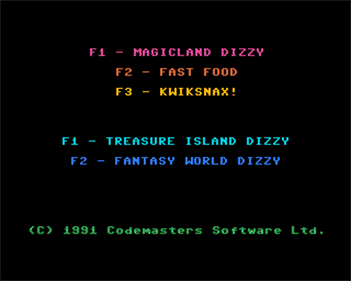 Dizzy Collection - Screenshot - Game Title Image