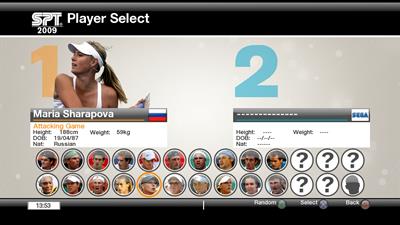 Virtua Tennis 2009 - Screenshot - Game Select Image