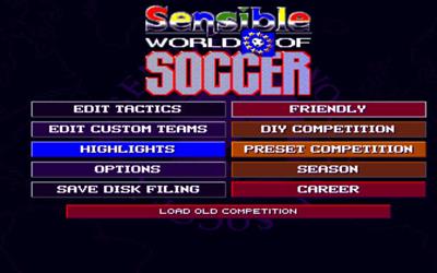 Sensible World of Soccer '95/'96: European Championship Edition - Screenshot - Game Select Image