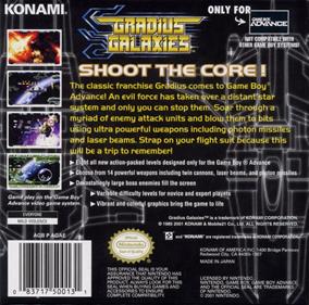 Gradius Galaxies - Box - Back Image