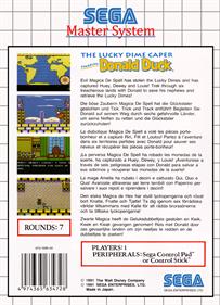 The Lucky Dime Caper starring Donald Duck - Box - Back - Reconstructed
