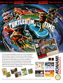 Teenage Mutant Ninja Turtles IV: Turtles in Time - Advertisement Flyer - Front Image