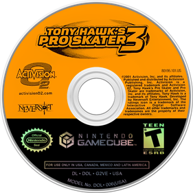 Tony Hawk's Pro Skater 3 - Disc Image