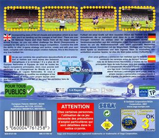 90 Minutes: Sega Championship Football - Box - Back Image