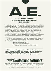 A.E. - Box - Back Image