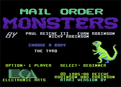 Mail Order Monsters - Screenshot - Game Title Image