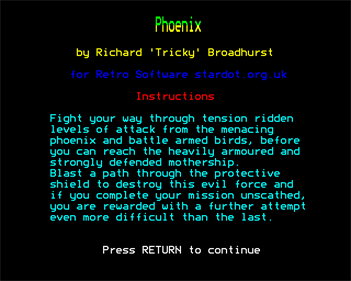 Phoenix - Screenshot - Game Title Image