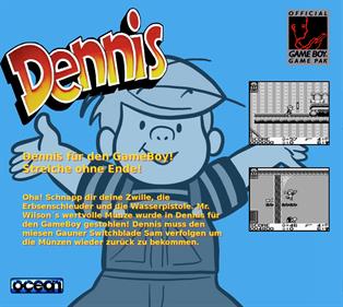 Dennis the Menace - Box - Back Image