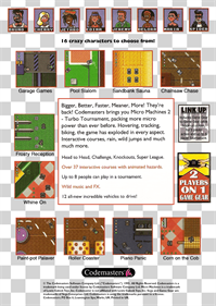 Micro Machines 2: Turbo Tournament - Box - Back Image