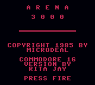 Arena 3000 - Screenshot - Game Title Image