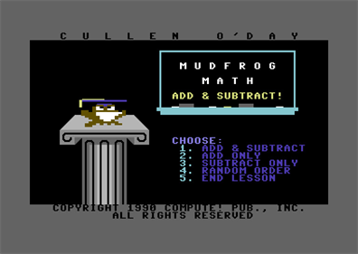 Mudfrog Math - Screenshot - Game Title Image
