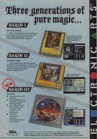 The Bard's Tale - Advertisement Flyer - Front Image