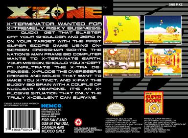 X Zone - Box - Back Image