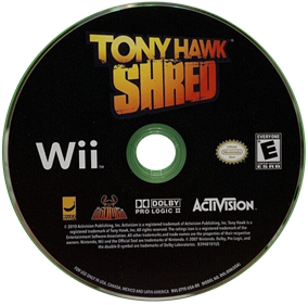 Tony Hawk: Shred - Disc Image